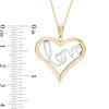 Thumbnail Image 2 of "LOVE" Heart Pendant in 10K Two-Tone Gold