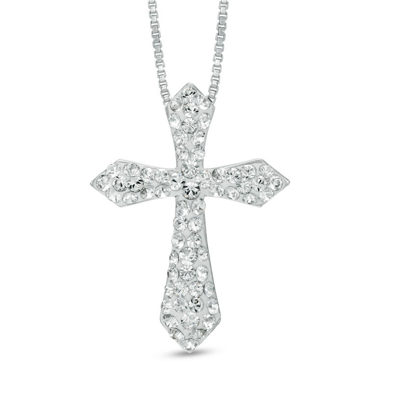 10k Crystal Cross Cuban Link Chain Necklace – Royal Jewelry Miami