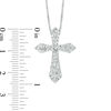 Thumbnail Image 1 of Crystal Cross Pendant in Sterling Silver