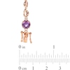 Thumbnail Image 2 of 6.0mm Amethyst and Lab-Created White Sapphire Infinity Bracelet in Sterling Silver with 14K Rose Gold Plate - 7.25"