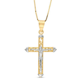 アクセサリー　約5キロ Crucifix Pendant in 10K Two-Tone Gold | Zales