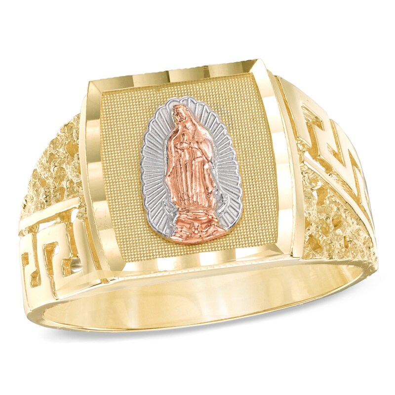 Main Image 1 of Our Lady of Guadalupe Ring in 10K Two-Tone Gold