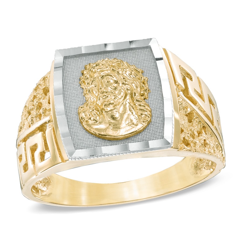 Main Image 1 of Jesus Gran Poder Ring in 10K Two-Tone Gold
