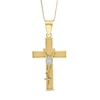 Thumbnail Image 0 of Cross with Rosary Pendant in 10K Two-Tone Gold