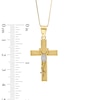 Thumbnail Image 1 of Cross with Rosary Pendant in 10K Two-Tone Gold