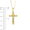 Thumbnail Image 2 of Cross with Rosary Pendant in 10K Two-Tone Gold