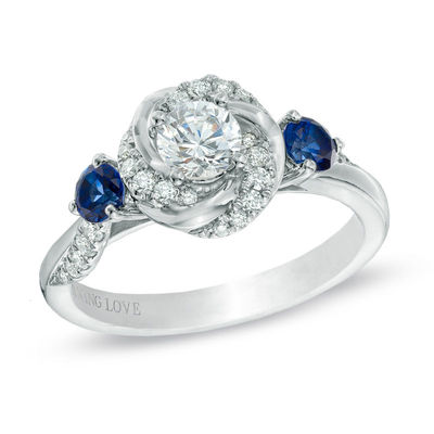 vera wang blue sapphire engagement rings