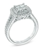 Thumbnail Image 2 of Vera Wang Love Collection 1-1/5 CT. T.W. Quad Princess-Cut Diamond Frame Engagement Ring in 14K White Gold