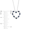 Thumbnail Image 2 of Blue and White Sapphire Heart Pendant in 10K White Gold