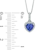 Thumbnail Image 2 of 6.0mm Heart-Shaped Tanzanite and 1/8 CT. T.W. Diamond Pendant in 10K White Gold
