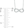 Thumbnail Image 2 of Diamond Accent Solitaire Sideways Infinity Necklace in 10K White Gold