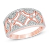 Thumbnail Image 1 of 1/4 CT. T.W. Diamond Vintage-Style Band in 10K Rose Gold