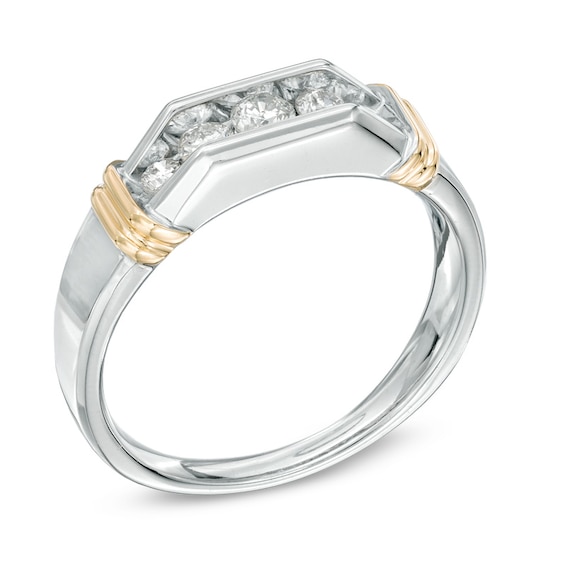 1/2 CT. T.w. Diamond Ring in 10K Two-Tone Gold
