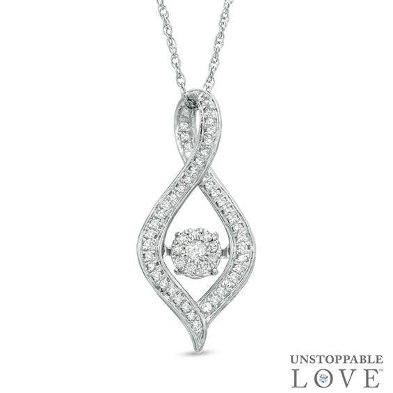 1/6 CT. T.w. Diamond Infinity Pendant in 10K White Gold
