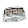 Thumbnail Image 1 of 1 CT. T.W. Champagne and White Diamond Ring in 10K White Gold
