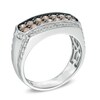 Thumbnail Image 1 of Men's 1 CT. T.W. Champagne and White Diamond Ring in 10K White Gold