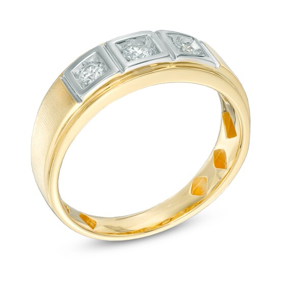 1/4 CT. T.w. Diamond Three Stone Ring in 10K Gold