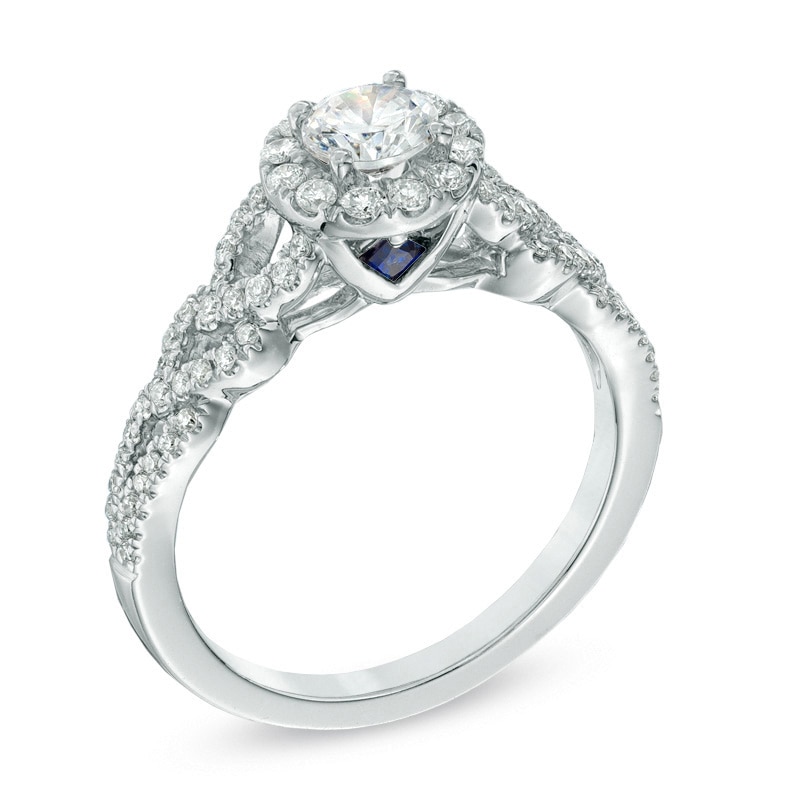 Vera Wang Love Collection 3/4 CT. T.W. Diamond Frame Engagement Ring in 14K White Gold