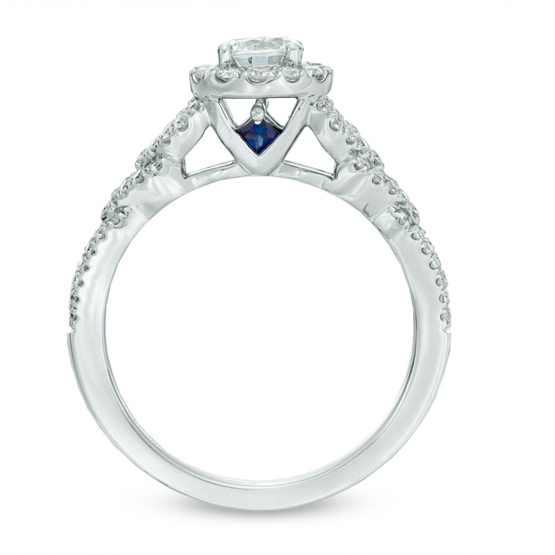 Main Image 3 of Vera Wang Love Collection 3/4 CT. T.W. Diamond Frame Engagement Ring in 14K White Gold