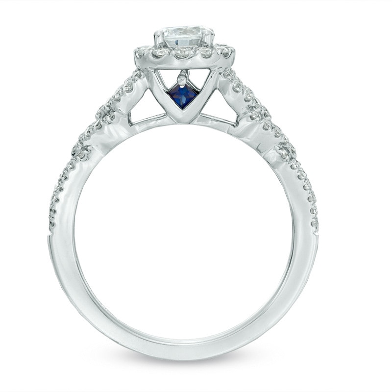 Vera Wang Love Collection 3/4 CT. T.W. Diamond Frame Engagement Ring in 14K White Gold