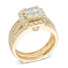 Thumbnail Image 1 of 1-1/2 CT. T.W. Quad Princess-Cut Diamond Frame Bridal Set in 14K Gold
