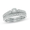 Thumbnail Image 1 of 3/8 CT. T.W. Diamond Vintage-Style Bridal Set in 10K White Gold
