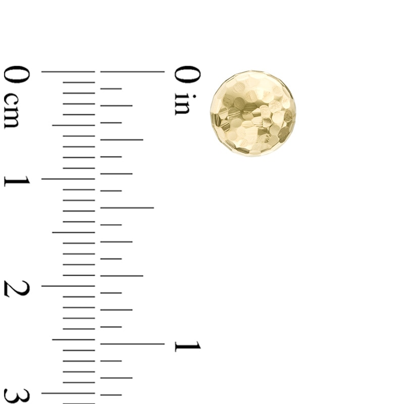 Main Image 2 of 8.0mm Hammered Ball Stud Earrings in 14K Gold