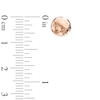 Thumbnail Image 1 of 8.0mm Hammered Ball Stud Earrings in 14K Rose Gold