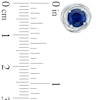 Thumbnail Image 1 of 6.0mm Lab-Created Blue Sapphire Swirl Frame Stud Earrings in Sterling Silver