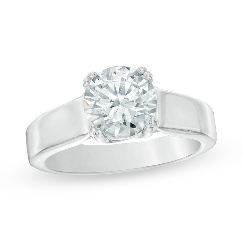 Main Image 1 of Celebration Ideal 2 CT. Certified Diamond Solitaire Engagement Ring in 14K White Gold (I/I1)