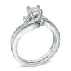 Thumbnail Image 2 of 1/4 CT. T.W. Princess-Cut Quad Diamond Swirl Bridal Set in 10K White Gold