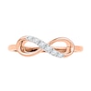 Thumbnail Image 1 of Diamond Accent Sideways Infinity Ring in 10K Rose Gold