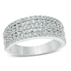 Thumbnail Image 0 of 1 CT. T.W. Certified Diamond Five Row Band in 14K White Gold (I/SI2)