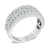 Thumbnail Image 1 of 1 CT. T.W. Certified Diamond Five Row Band in 14K White Gold (I/SI2)