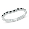 Thumbnail Image 1 of 1/5 CT. T.W. Enhanced Black and White Diamond Contour Anniversary Band in 10K White Gold