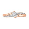 Thumbnail Image 1 of 1/10 CT. T.W. Diamond Bypass Split-Shank Promise Ring in 10K Rose Gold