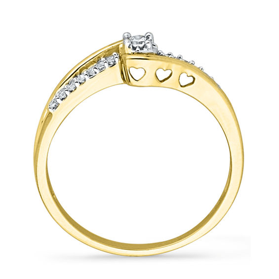 1/10 CT. T.W. Diamond Promise Ring in 10K Gold Promise Rings