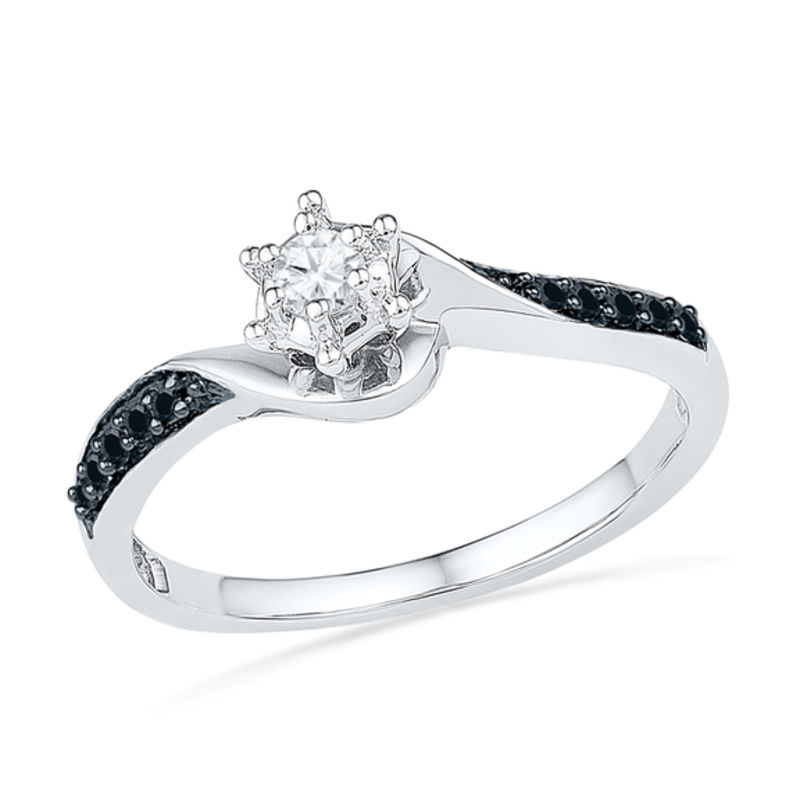 pink and black wedding ring unique tw enhanced black and white diamond swirl promise ring in 10k diamonds collections zales pink and black wedding ring unique tw enhanced black and white diamond swirl promise ring in 10k diamonds collections zales