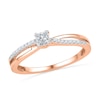 Thumbnail Image 0 of 1/10 CT. T.W. Princess-Cut Diamond Split Shank Promise Ring in 10K Rose Gold