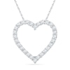 Thumbnail Image 0 of 1/4 CT. T.W. Diamond Lined Heart Pendant in 10K White Gold