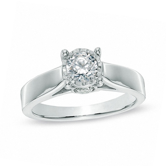 1 CT. T.w. Diamond Engagement Ring in 14K White Gold