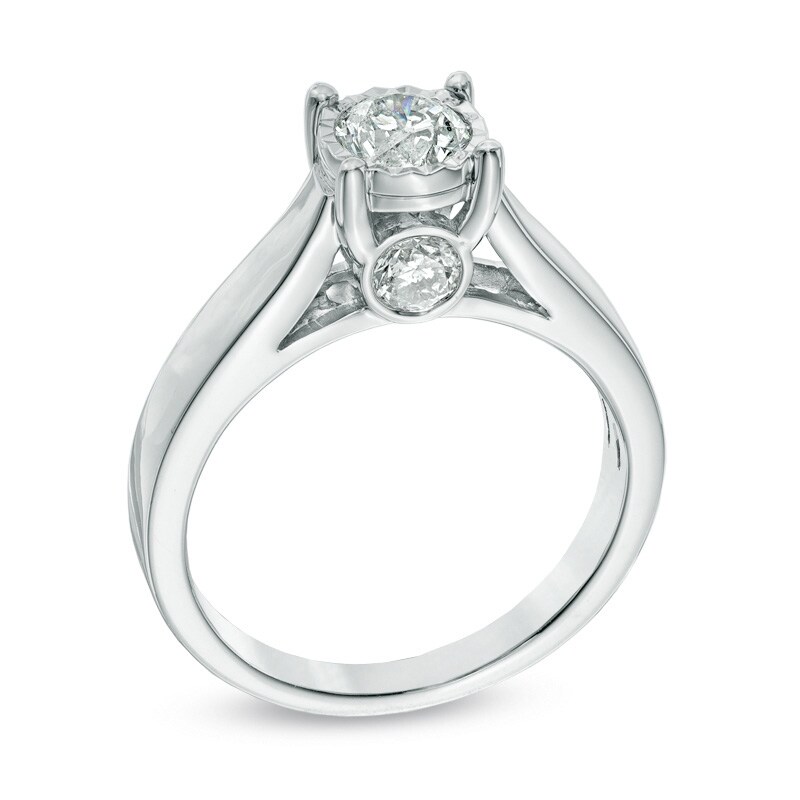 1 CT. T.W. Diamond Engagement Ring in 14K White Gold