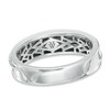 Thumbnail Image 3 of Vera Wang Men's Square-Cut Blue Sapphire and 1/5 CT. T.W. Diamond Band in 14K White Gold