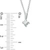 Thumbnail Image 2 of Vera Wang Love Collection 1/3 CT. T.W. Princess-Cut Diamond Pendant in 14K White Gold