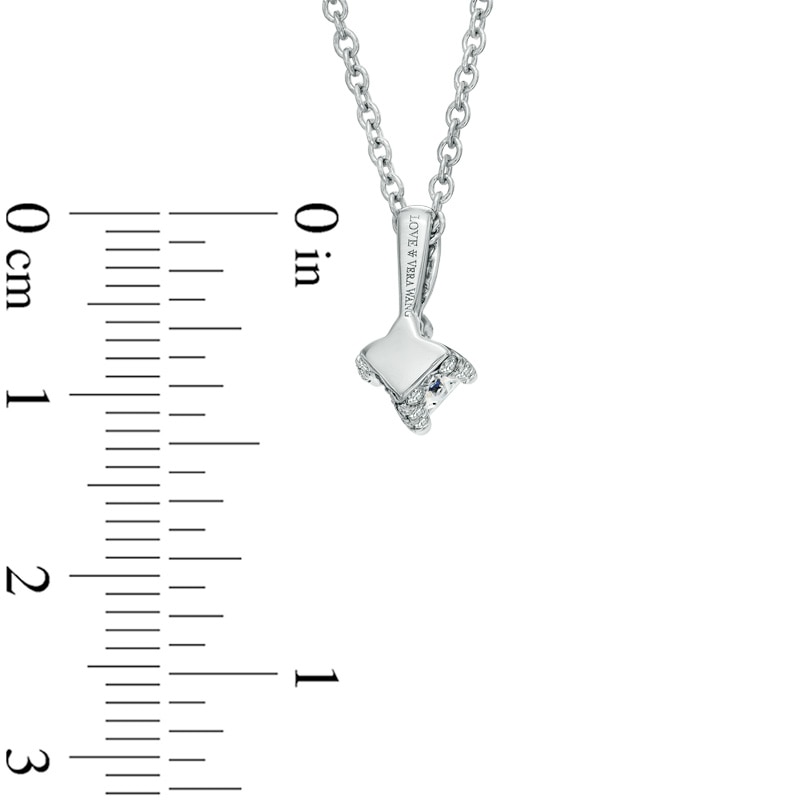 Main Image 2 of Vera Wang Love Collection 1/3 CT. T.W. Princess-Cut Diamond Pendant in 14K White Gold