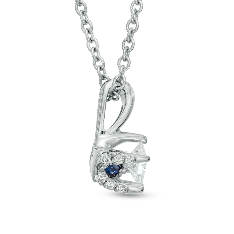 Main Image 3 of Vera Wang Love Collection 1/3 CT. T.W. Princess-Cut Diamond Pendant in 14K White Gold