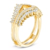 Thumbnail Image 2 of 1 CT. T.W. Diamond Double Row Chevron Solitaire Enhancer in 14K Gold
