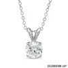 Thumbnail Image 1 of Celebration Lux® 1 CT. Certified Diamond Solitaire Pendant in 18K White Gold (I/SI2)