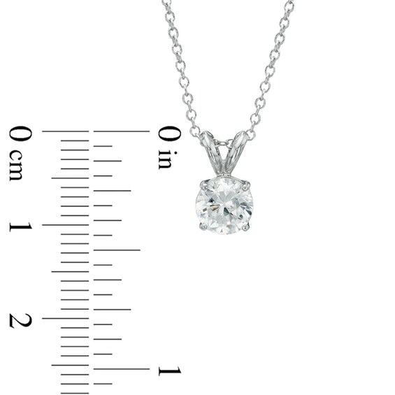 Celebration LuxÂ® 1 CT. Certified Diamond Solitaire Pendant in 18K White Gold (I/Si2)