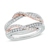 Thumbnail Image 1 of 1/2 CT. T.W. Diamond Overlay Solitaire Enhancer in 14K Two-Tone Gold